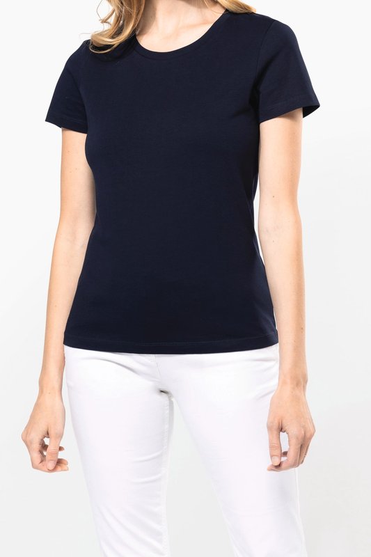 T-shirt Supima® col rond manches courtes femme