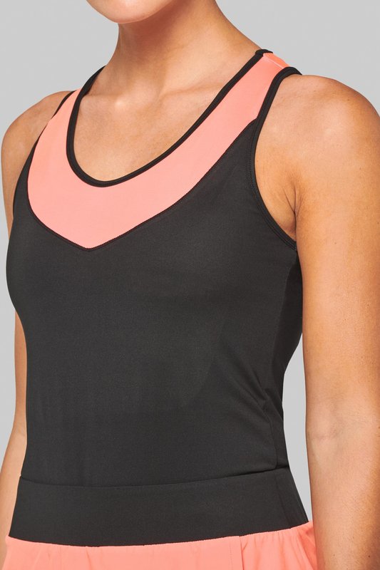 Débardeur de padel bicolore femme
