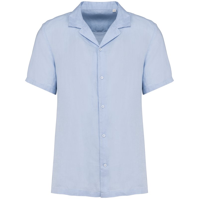 Chemise à col bowling en lin homme – Image 3