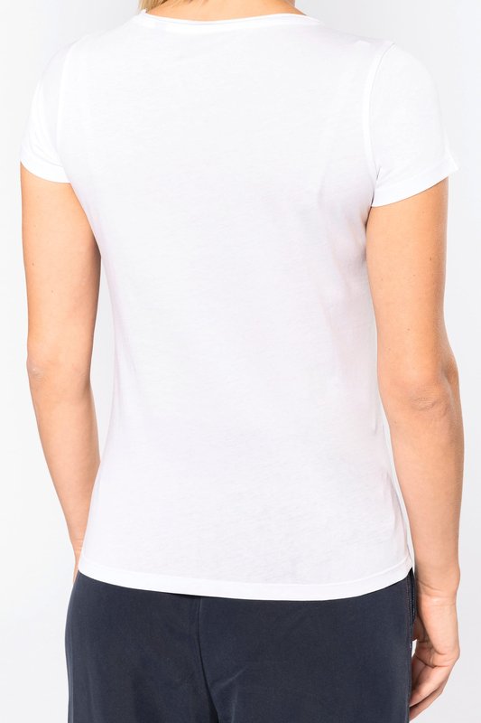 T-shirt Bio col à bords francs manches courtes femme – Image 12
