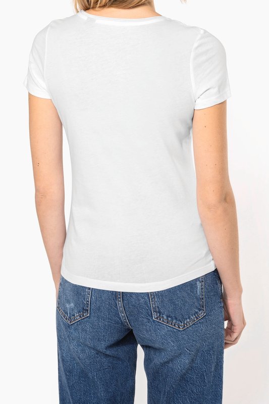 T-shirt Bio col à bords francs manches courtes femme – Image 16