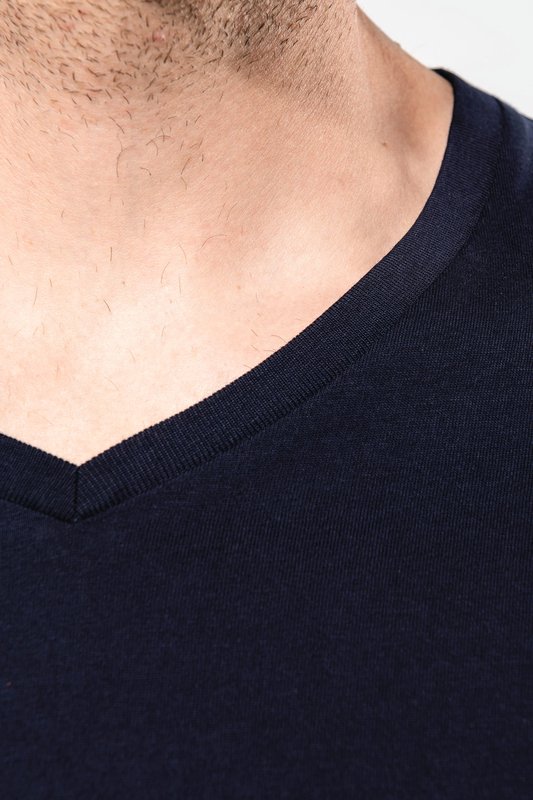 T-shirt Supima® col V manches longues homme