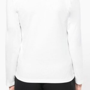 T-shirt Supima® col V manches longues femme