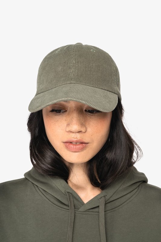 Casquette écoresponsable en velours côtelé 6 panneaux unisexe – Image 3