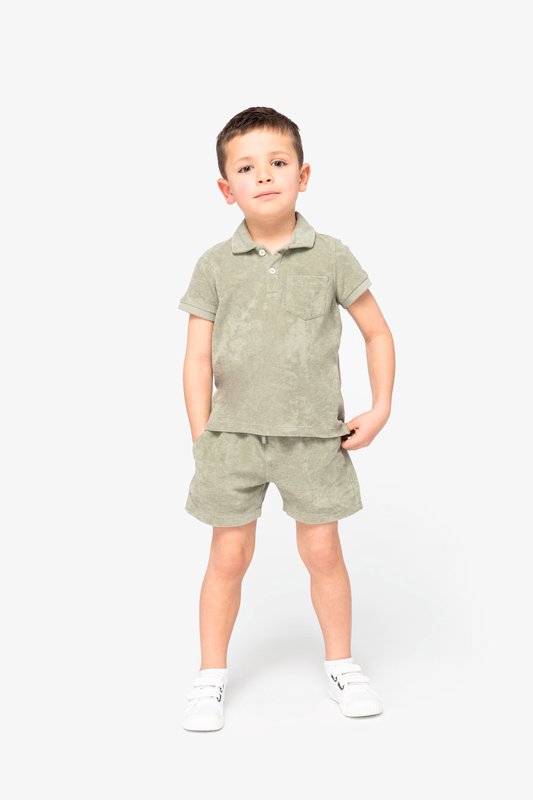 Polo écoresponsable en éponge garçon – Image 3