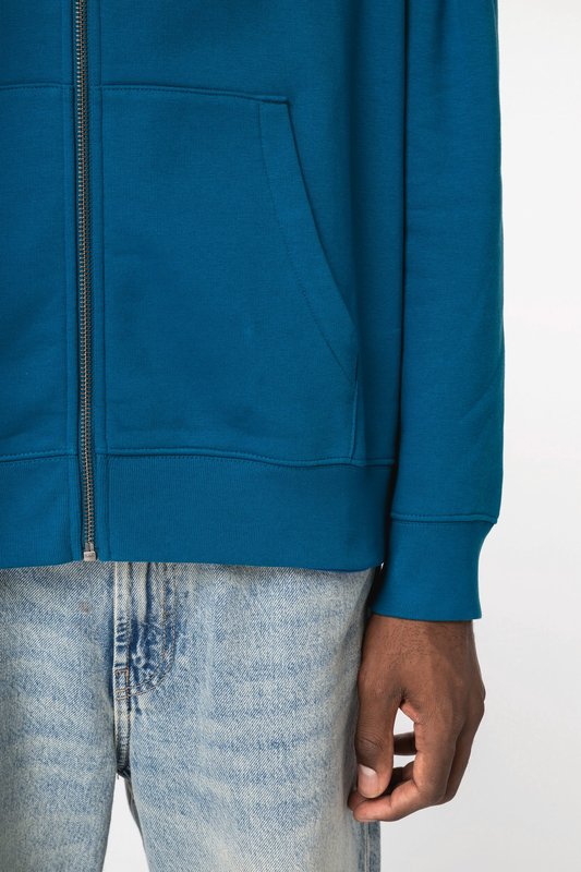Sweat-shirt écoresponsable zippé à capuche unisexe – Image 9