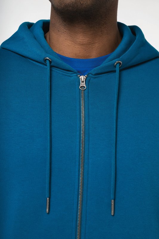 Sweat-shirt écoresponsable zippé à capuche unisexe – Image 8
