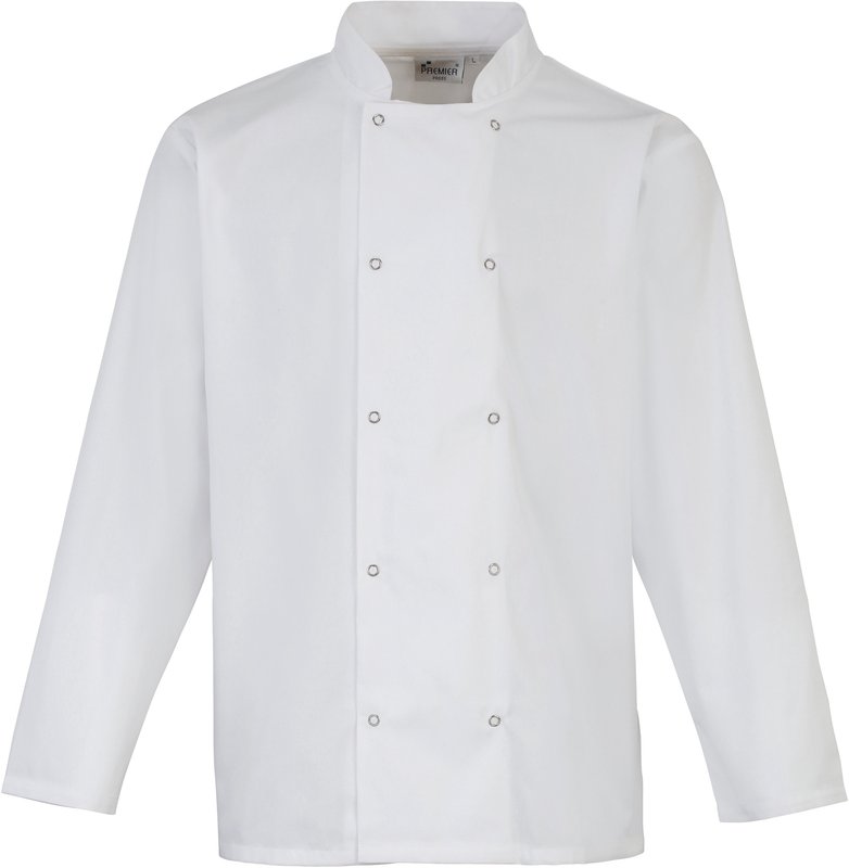 Veste de cuisine manches longues à boutons pression – Image 4