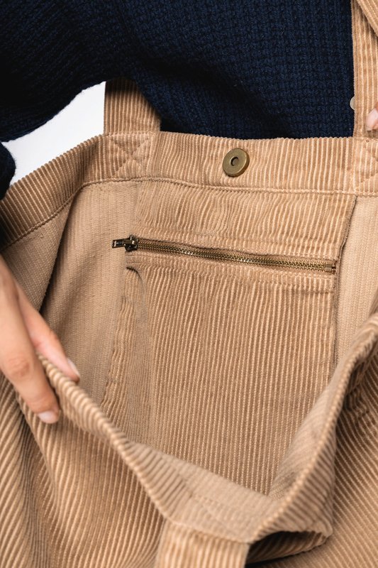 Sac écoresponsable délavé en velours côtelé – Image 4