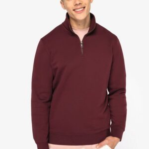 Sweat-shirt écoresponsable à col montant zippé homme
