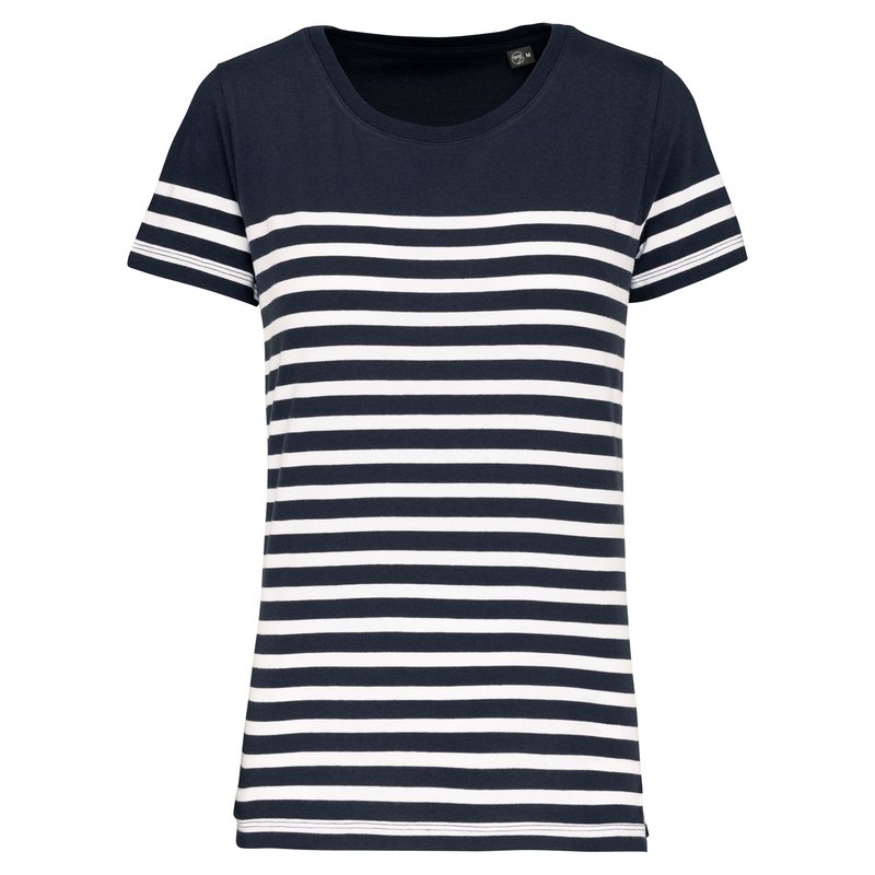 T-shirt marin col rond Bio femme – Image 15