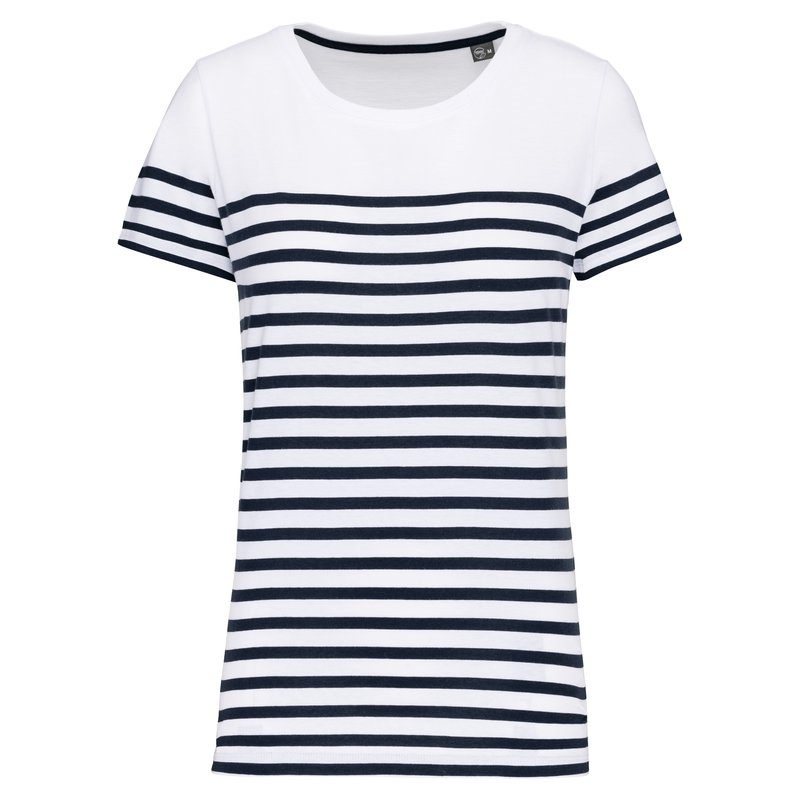 T-shirt marin col rond Bio femme – Image 16