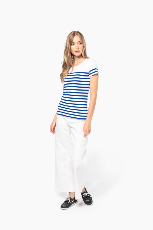 T-shirt marin col rond Bio femme – Image 6