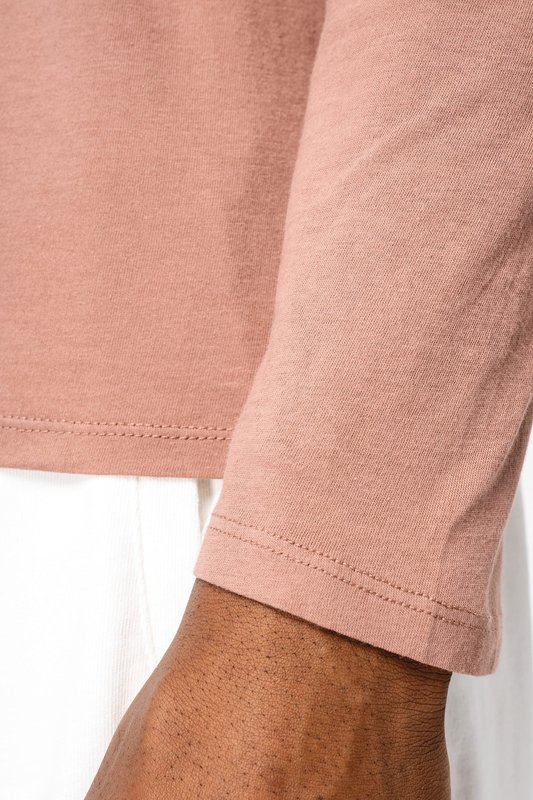 T-shirt écoresponsable délavé manches longues unisexe – Image 8