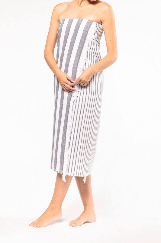 Fouta rayée avec franges – Image 8