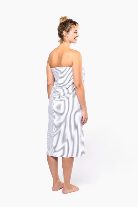 Fouta rayée avec franges – Image 3