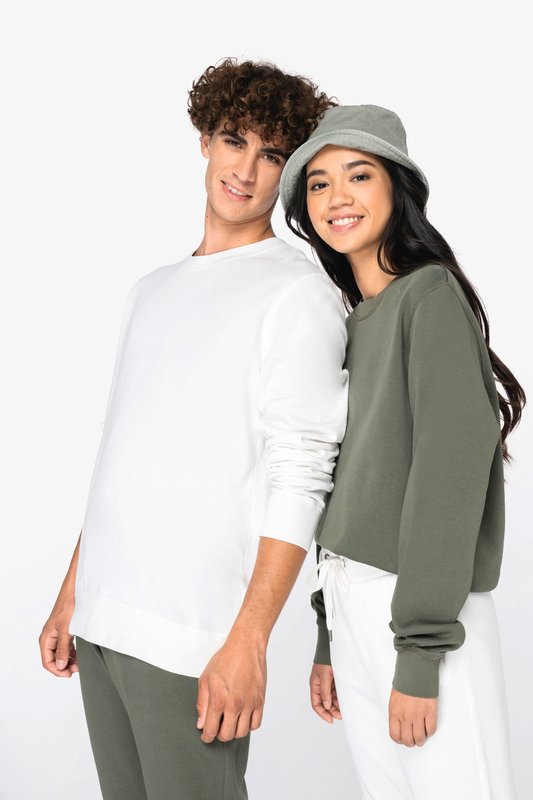 Sweat-shirt écoresponsable à col rond French Terry unisexe