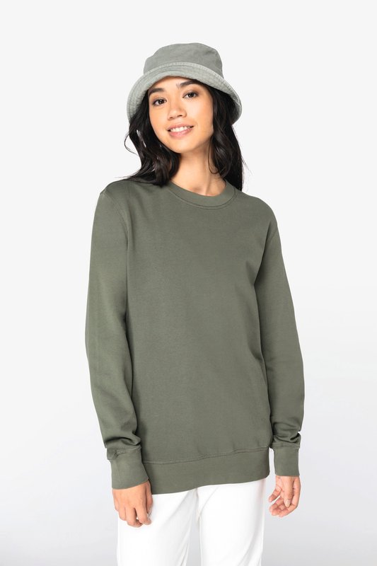 Sweat-shirt écoresponsable à col rond French Terry unisexe – Image 4