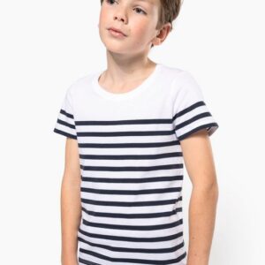 T-shirt marin col rond Bio enfant