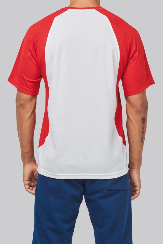 T-shirt de sport bicolore manches courtes unisexe – Image 8