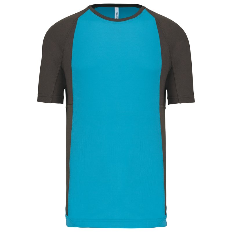 T-shirt de sport bicolore manches courtes unisexe – Image 10