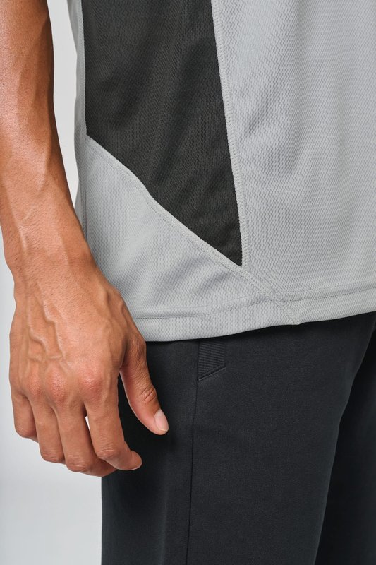 T-shirt de sport bicolore manches courtes unisexe – Image 6