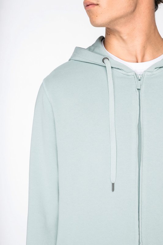 Sweat-shirt écoresponsable zippé à capuche French Terry unisexe – Image 7