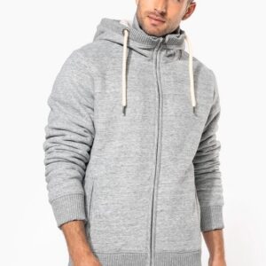 Veste vintage molleton doublée sherpa homme