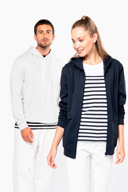 Sweat-shirt recyclé zippé à capuche unisexe