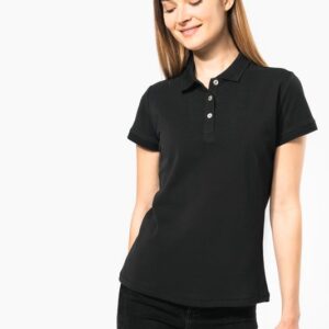 Polo Supima® manches courtes femme