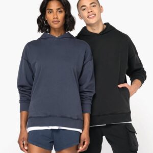 Sweat-shirt écoresponsable à capuche délavé oversize unisexe