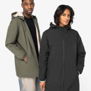 Veste écoresponsable imperméable doublée en sherpa unisexe