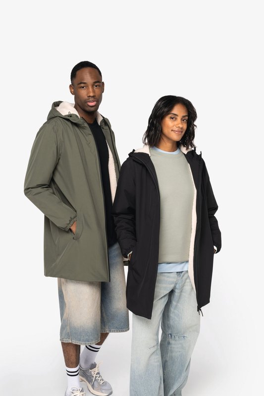 Veste écoresponsable imperméable doublée en sherpa unisexe – Image 3