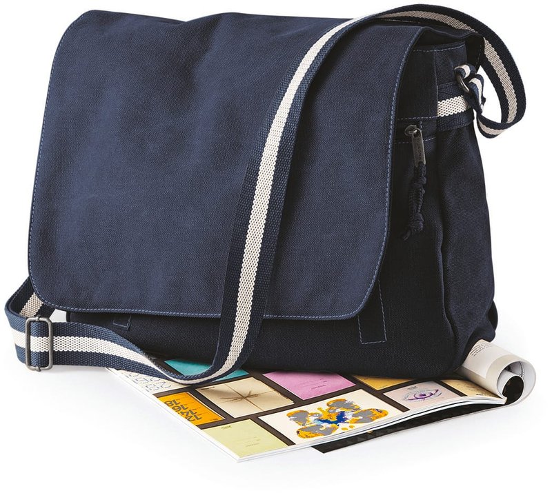 Sac courrier vintage en toile – Image 8