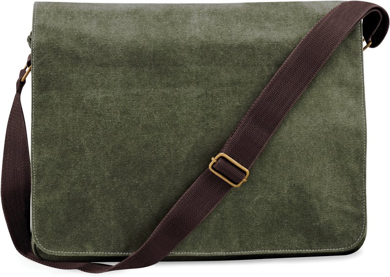 Sac courrier vintage en toile – Image 12