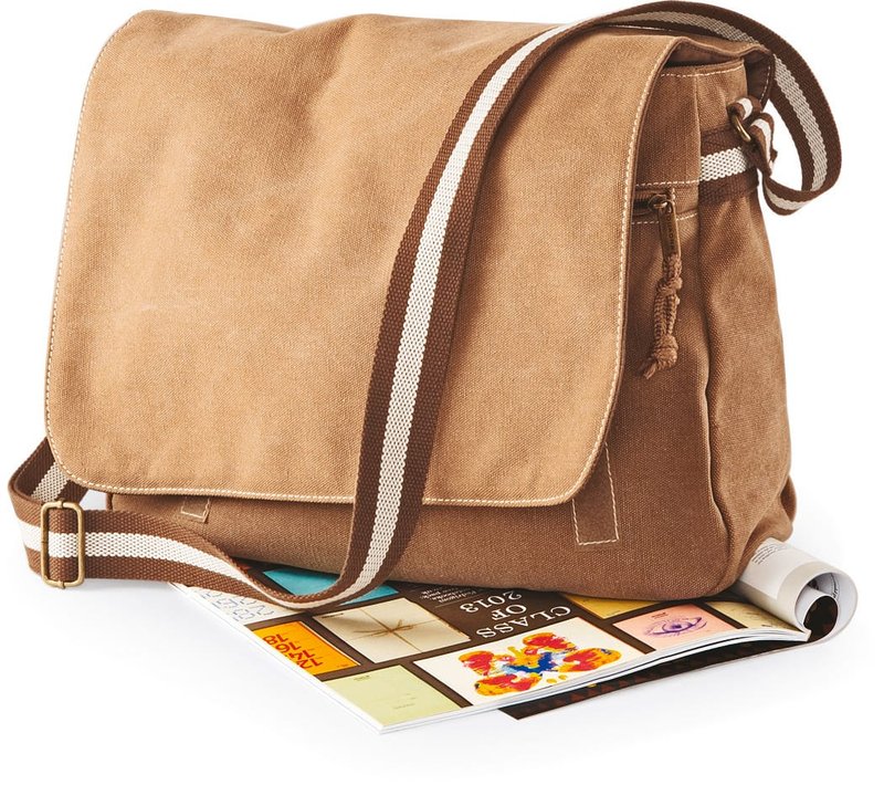 Sac courrier vintage en toile – Image 3