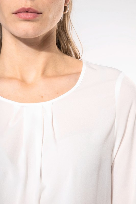 Blouse crêpe manches longues femme – Image 4