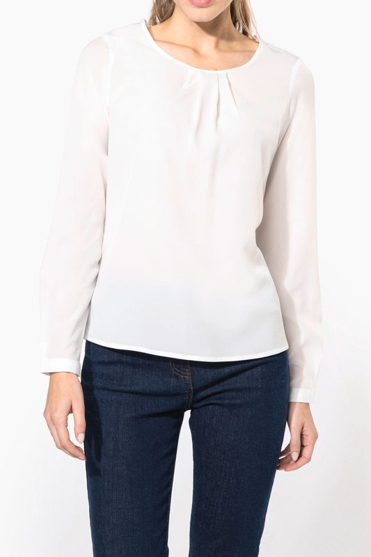 Blouse crêpe manches longues femme – Image 11