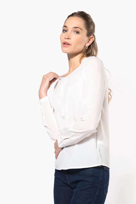 Blouse crêpe manches longues femme – Image 8