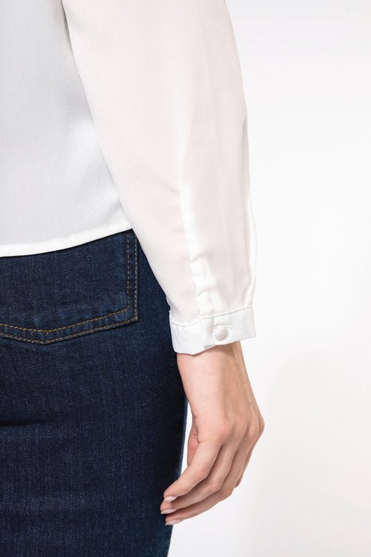 Blouse crêpe manches longues femme – Image 6