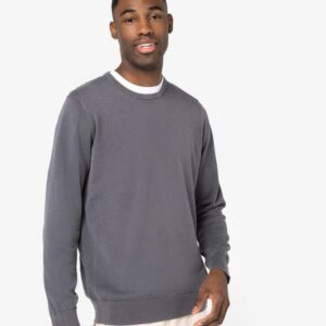 Pull écoresponsable délavé à col rond homme