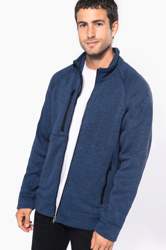 Veste zippée chinée homme – Image 4