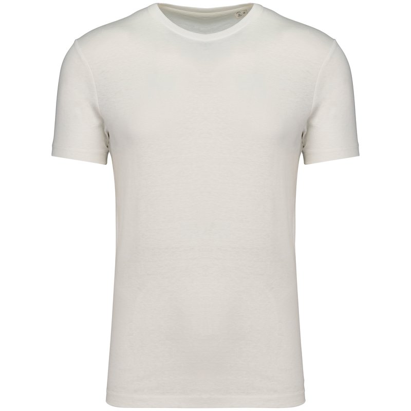 T-shirt écoresponsable en coton bio et lin unisexe – Image 3