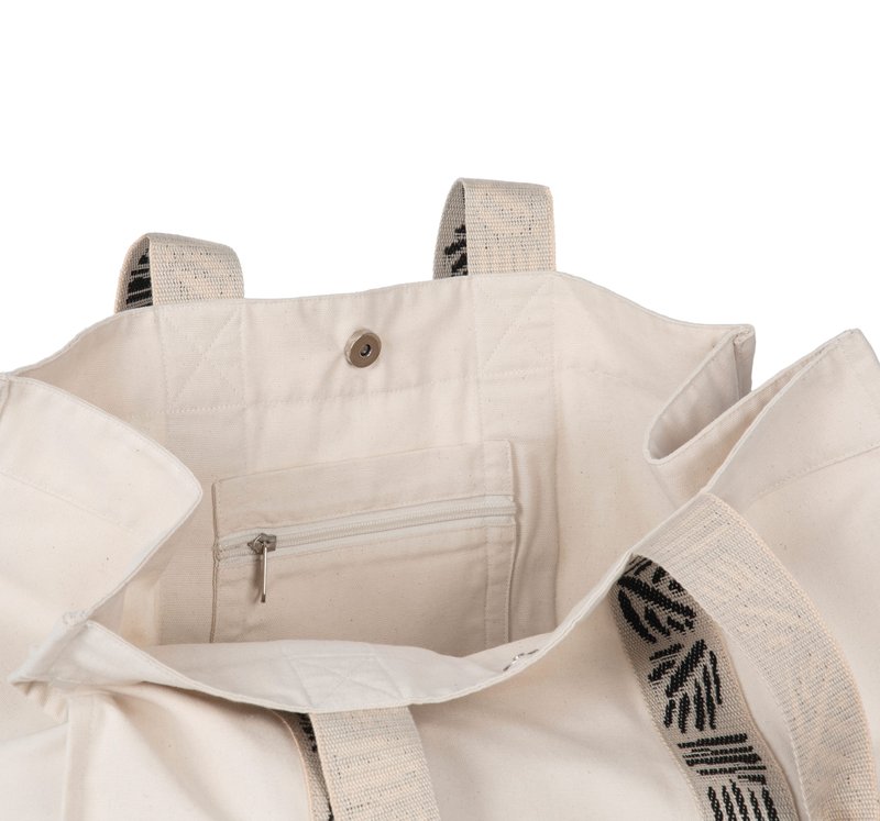 Grand sac shopping recyclé à soufflet – Image 5