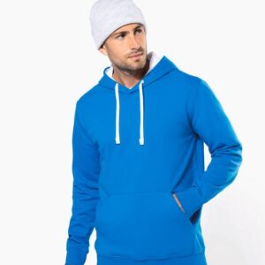 Sweat-shirt capuche contrastée homme