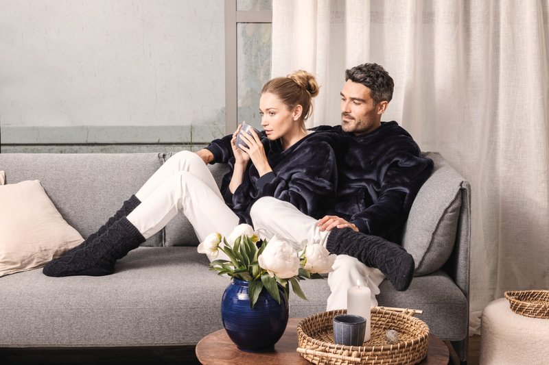 Plaid poncho unisexe – Image 27