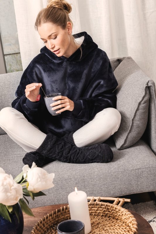 Plaid poncho unisexe – Image 13