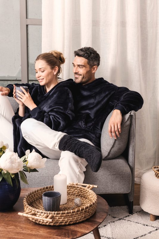 Plaid poncho unisexe – Image 14