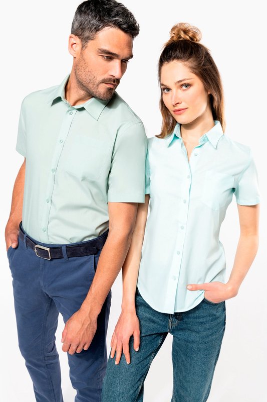 Chemise popeline polycoton manches courtes entretien facile homme – Image 7