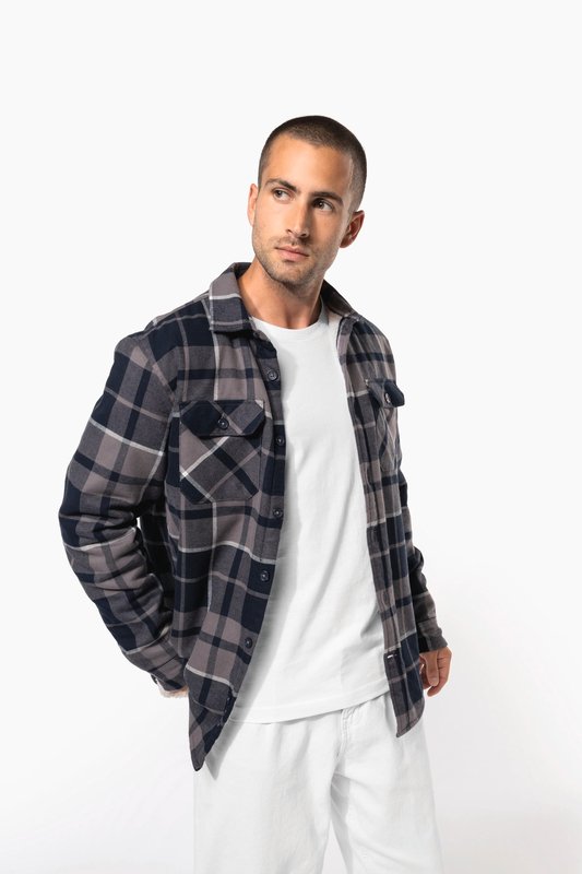 Surchemise à carreaux doublée sherpa homme – Image 10